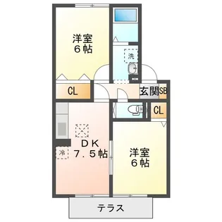 Plaire C【1階】の間取り