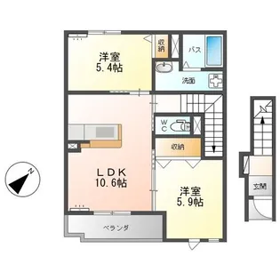 グリーン・ローズ 壱番館【2階】の間取り