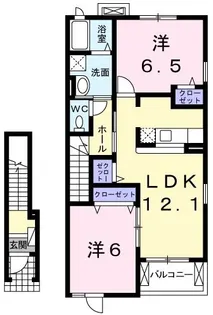 ヴィラ・フィデール【2階】の間取り