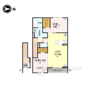 アムフル【2階】の間取り