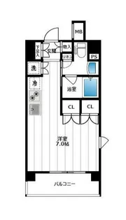 プレミアムキューブ菊川【3階】の間取り