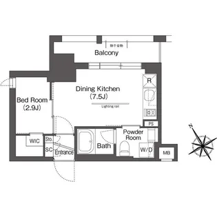 BLUROCK後楽園【3階】の間取り