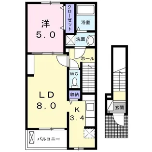 カメリア上北沢【2階】の間取り