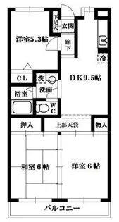 エグレット轟【4階】の間取り