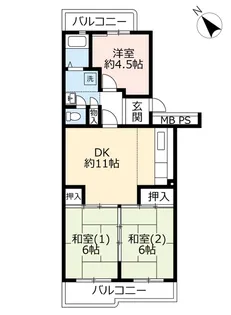 URつくば・並木四丁目【3階】の間取り
