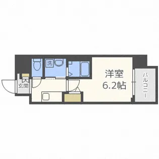セオリー夕陽丘DOOR【8階】の間取り