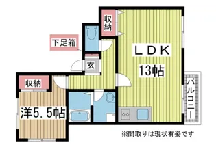 スクエア六甲【2階】の間取り