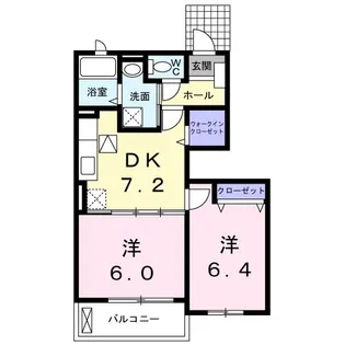 アドベントヒルズC【1階】の間取り