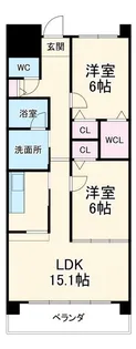カーサ・ラ・ピラ【5階】の間取り