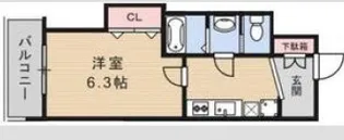 Luxe緑橋【2階】の間取り