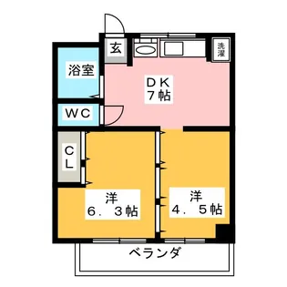 向陽ビル【5階】の間取り