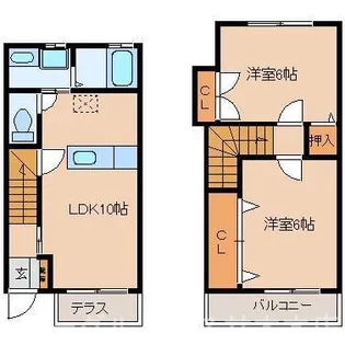 サンタハウス【1階】の間取り