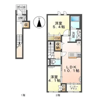 シェルル・スカイシー【2階】の間取り