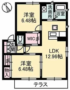 シャーメゾン屋島【1階】の間取り