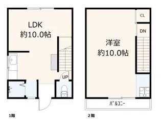 メゾネット住吉の間取り