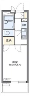 レオパレスフォンターナ老松【3階】の間取り