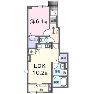 アイランドヒルズ右籾 II【1階】の間取り