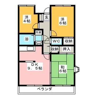 コートパストラル【4階】の間取り