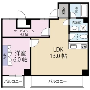 ベルジュ浦和仲町【6階】の間取り