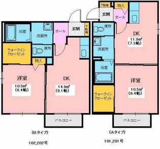 コーポブルージュ【2階】の間取り