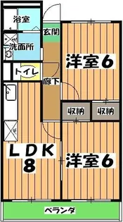 メゾンソレアード【2階】の間取り