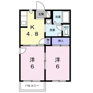 ディアス・カノン【2階】の間取り