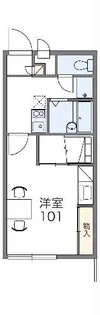 レオパレス明野【2階】の間取り