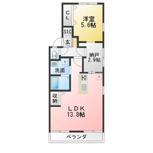 ボナール平子【1階】の間取り