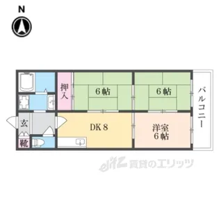 ハイムフロイデン一乗寺【4階】の間取り