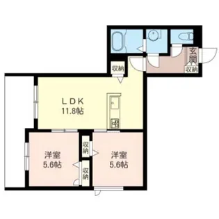 グルース ムーシカ【1階】の間取り