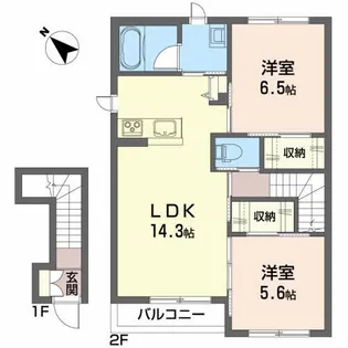 シャーメゾン エヌベール【2階】の間取り