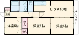 クレセント桜島【5階】の間取り