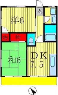 キャビンコスモス【2階】の間取り