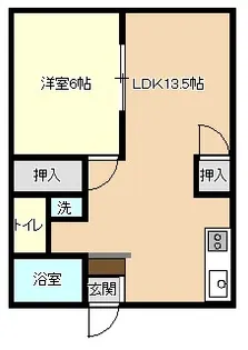 リヴェールハナブサ【2階】の間取り