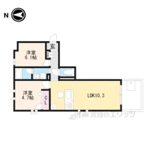クレアール吉祥院2【1階】の間取り