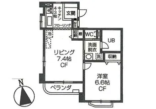 宝栄ハイツ西弁財【3階】の間取り