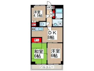 ホワイトコーポ【4階】の間取り