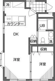 メタルスクエア粕谷【1階】の間取り