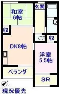 ヴィラージュ【6階】の間取り