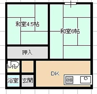 コーポ香西【2階】の間取り