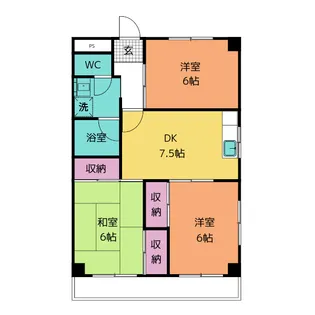 ラフォーレ城南【4階】の間取り