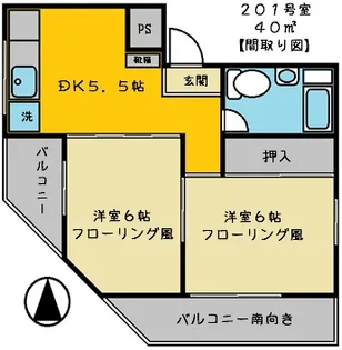 小野マンション【2階】の間取り