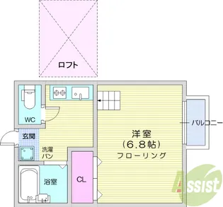 エクセルシャトー小松島【2階】の間取り
