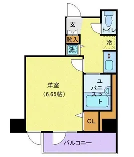 CITY SPIRE新富町【7階】の間取り