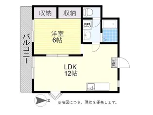1LDKの間取り画像