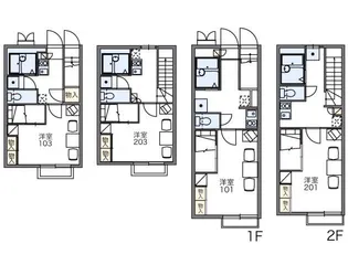 レオパレスソレーユ【2階】の間取り