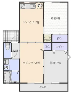 アンテリージェA棟【1階】の間取り