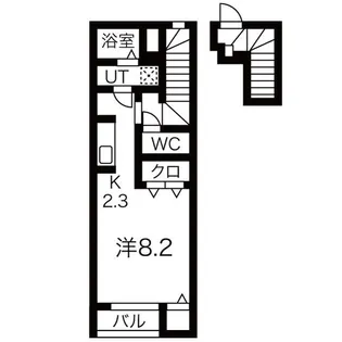 Grit 浪江【2階】の間取り