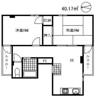 旭コーポ【2階】の間取り