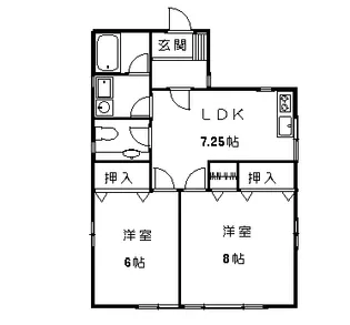 岩手県北上市北鬼柳33地割【一戸建】の間取り